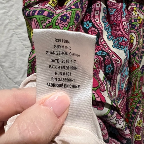 Truly Me Paisley Multicolor Tie Back Lined Romper, Girls Sz 12 - Picture 8 of 10